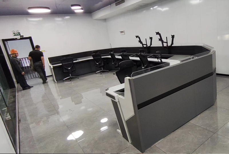 【玖胜机柜】南钢棒材厂定制双u型控制台